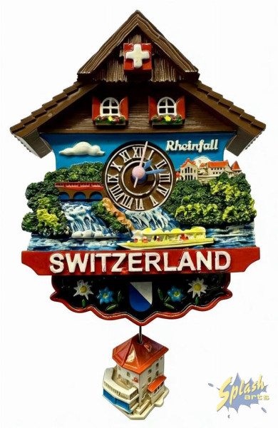 Magnet - Swiss real cuckoo clock Rheinfall