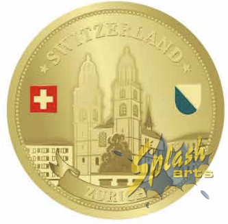 Pièce magnétique en or, Zurich