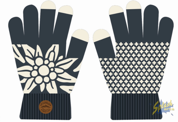 Gants - Edelweiss, Bleu