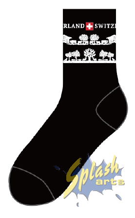 Socks – silhouette design at the top, black (36–41)