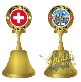 Tischglocke klein Zürich, gold