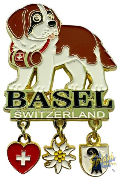 Metallmagnet - Swiss Bernhardiner Basel