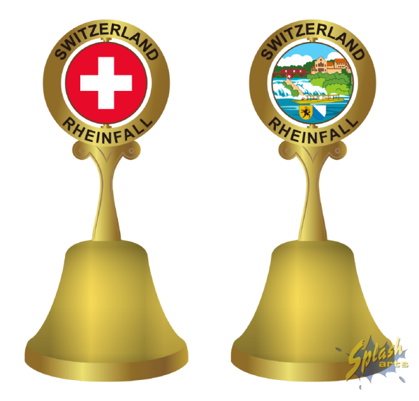 Tischglocke klein Rheinfallgold