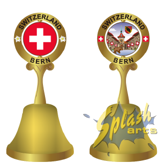 Tischglocke klein Bern, gold