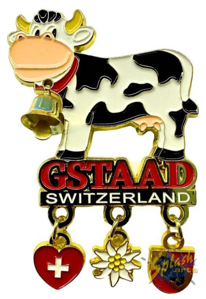 Magnet - Funny cow GSTAAD mit Hanger