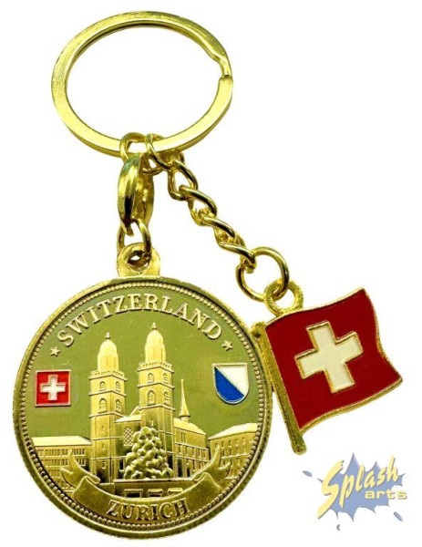 Keychain - Coin, Gold, Zurich