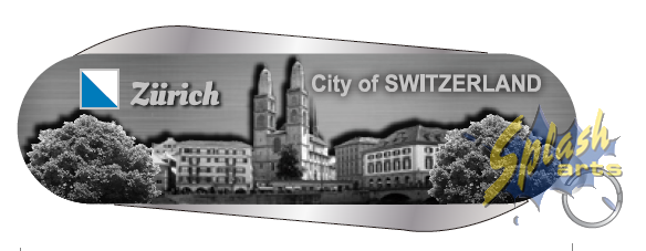 Pocket knife - key ring Zurich silver small